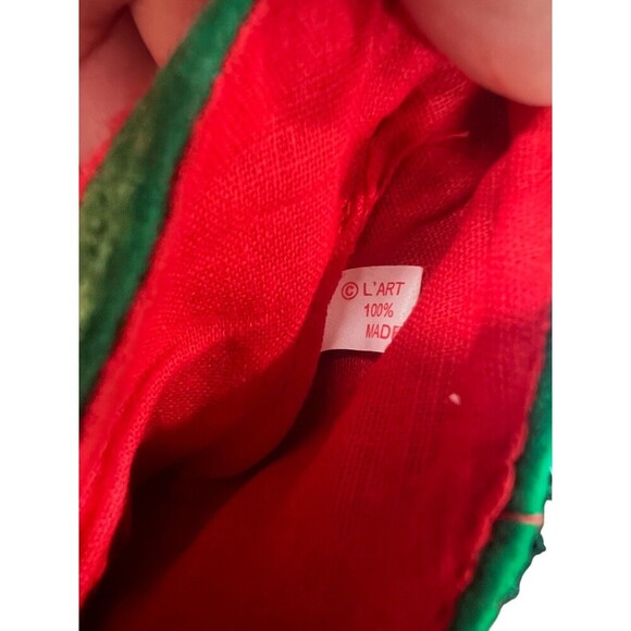 Rare L’Art Felt Fish Stockings – 14” Vintage Embroidered Cat Holiday Decor HTF - Picture 6 of 7